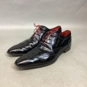 Vaneau Bottier A Paris Men’s Wingtip Black Oxford Dress Shoes - 42 1/2